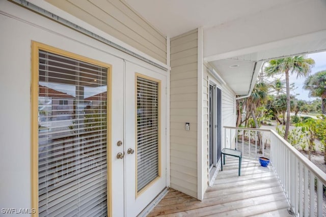 exterior space featuring french doors