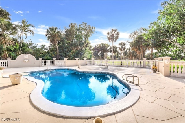 view of pool with a patio