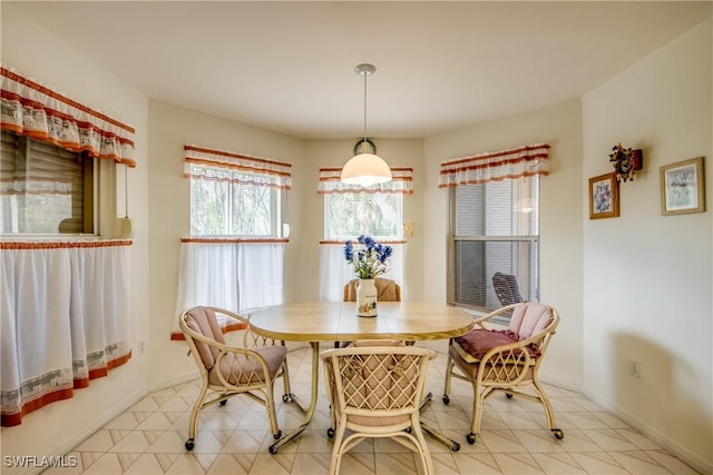 view of dining space