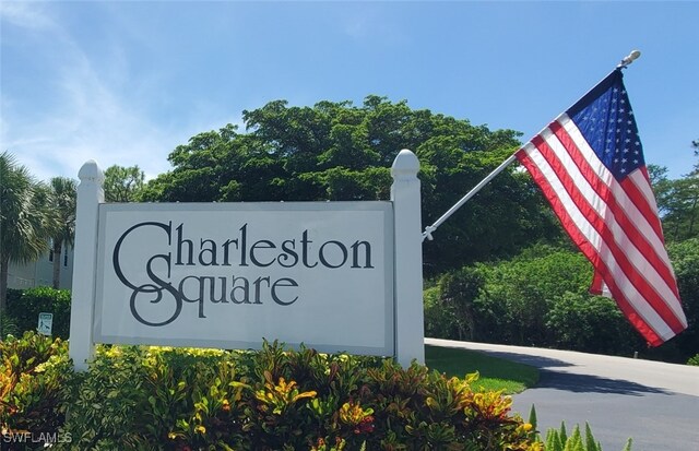 view of community sign