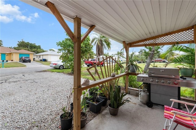 view of patio featuring area for grilling