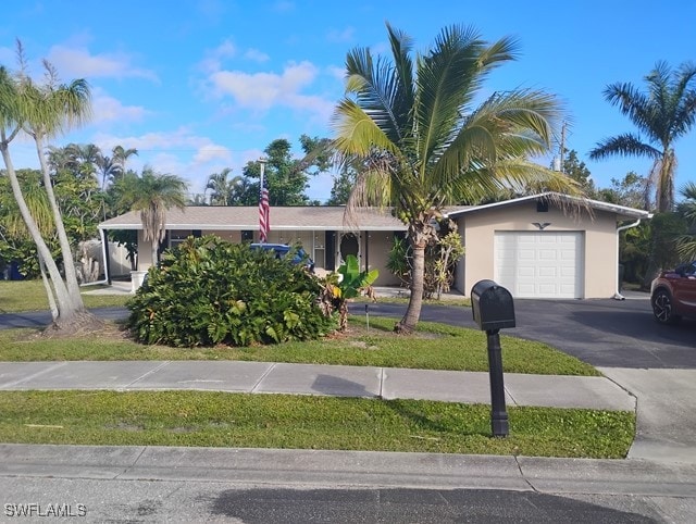 view of front facade with a garage