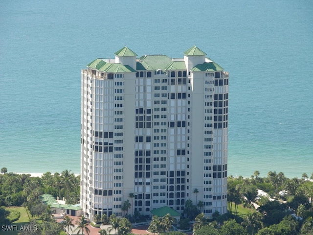 view of property with a water view