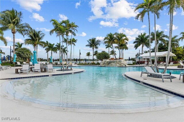 view of pool with a patio