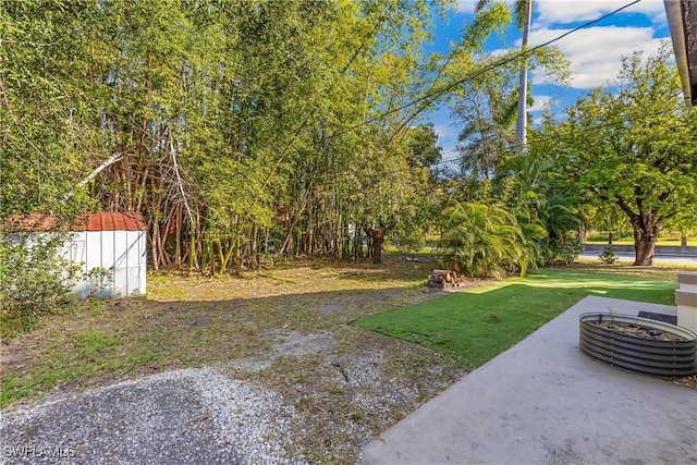 view of yard with a patio area