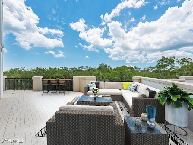 view of patio / terrace with outdoor lounge area