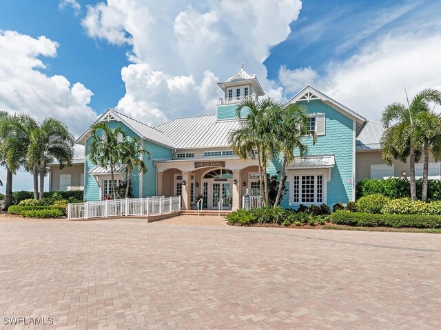 view of front of home featuring french doors