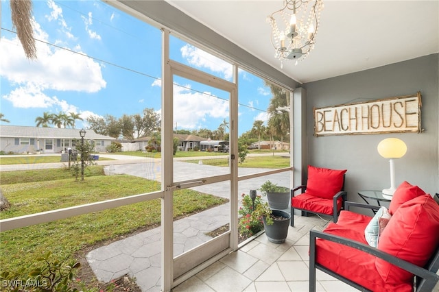 view of sunroom / solarium