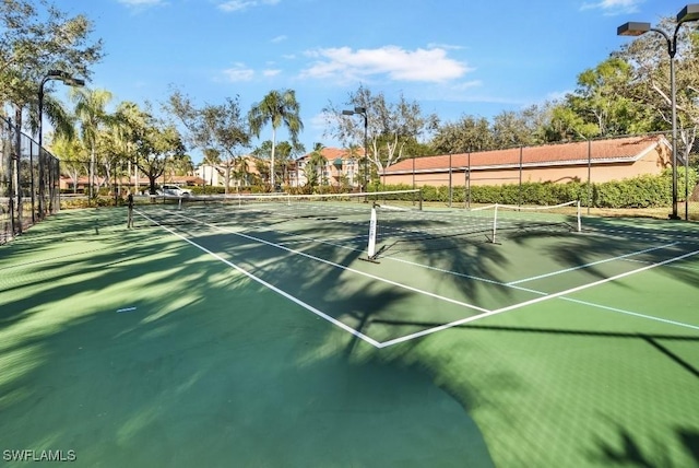 view of tennis court