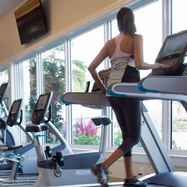 view of exercise room