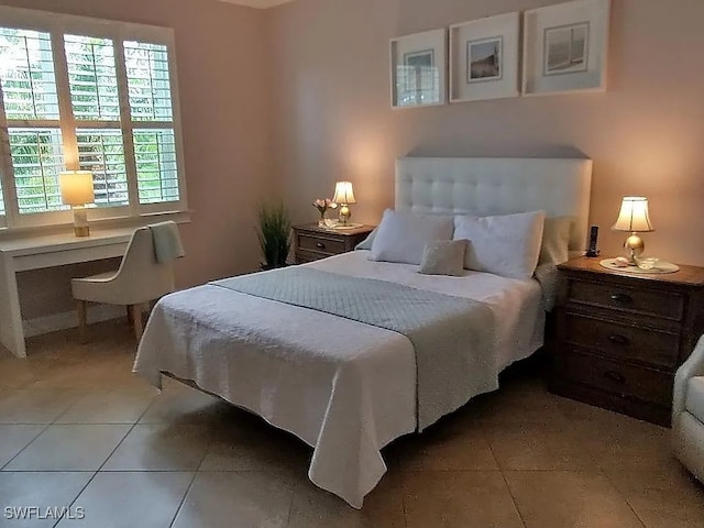 view of tiled bedroom