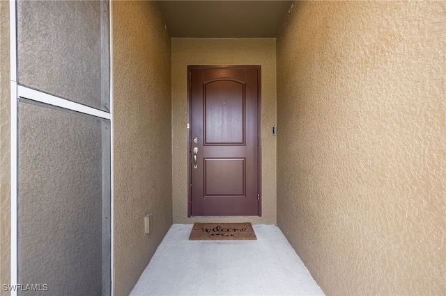 view of doorway to property