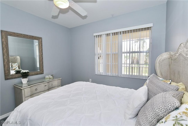 bedroom with ceiling fan