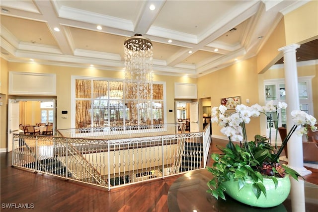 interior space featuring ornate columns