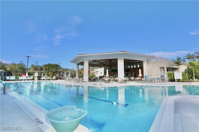 view of pool with a patio area