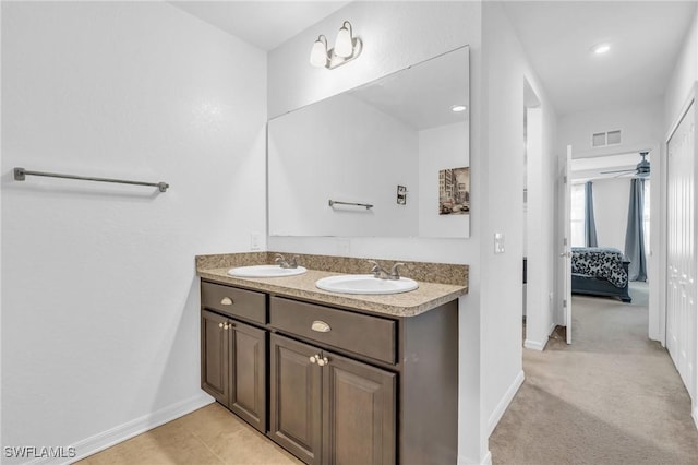 bathroom featuring vanity