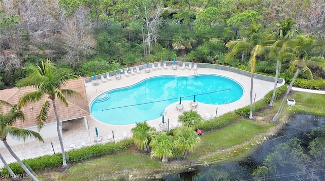 view of pool