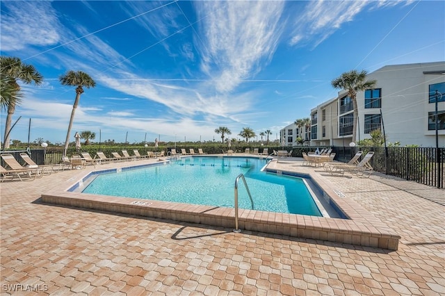 view of pool with a patio