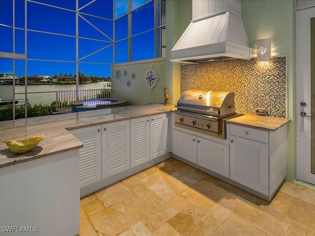 5801 Cape Hickory Ct, Bonita Springs, FL 34134 - view of patio / terrace with a water view