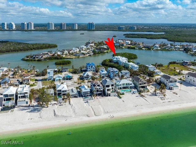 5801 Cape Hickory Ct, Bonita Springs, FL 34134 - aerial view of residential area with extended coastline