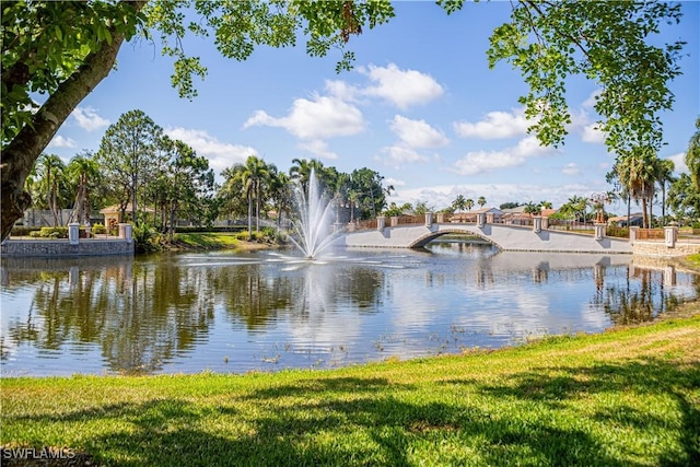 view of water feature