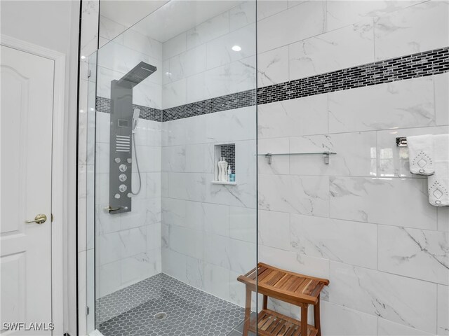 bathroom with walk in shower