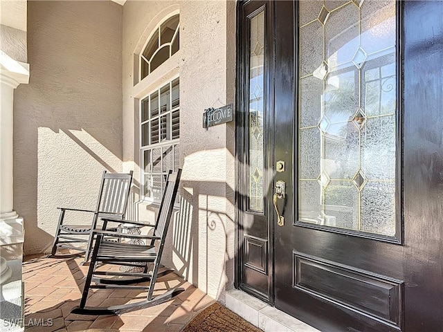 view of doorway to property