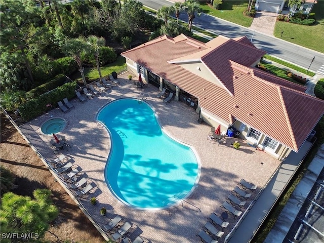 view of pool with a patio