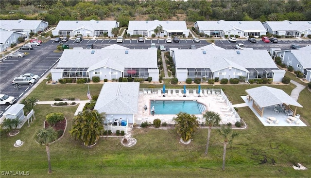 3300 Loveland Blvd Unit 3303, Punta Gorda, FL 33980 - aerial perspective of suburban area featuring a pool