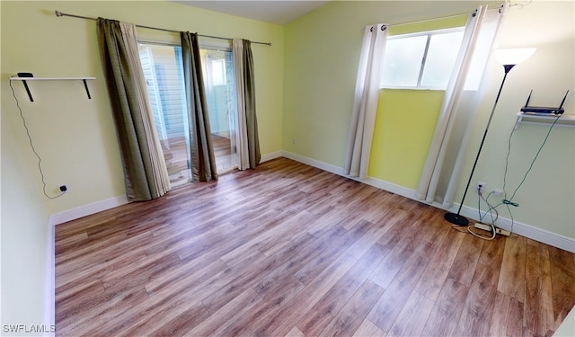 unfurnished bedroom with light hardwood / wood-style flooring