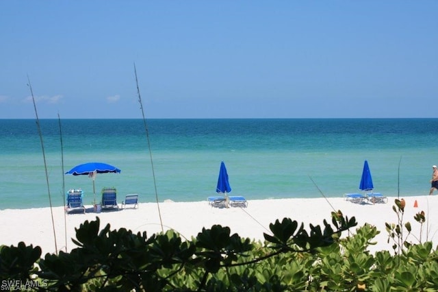 water view featuring a view of the beach