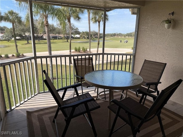 view of sunroom