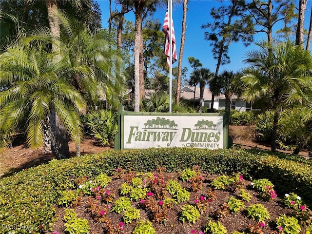 view of community sign