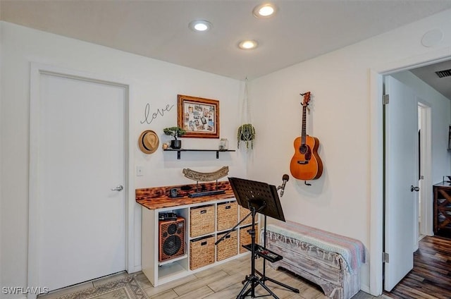 interior space featuring light hardwood / wood-style floors