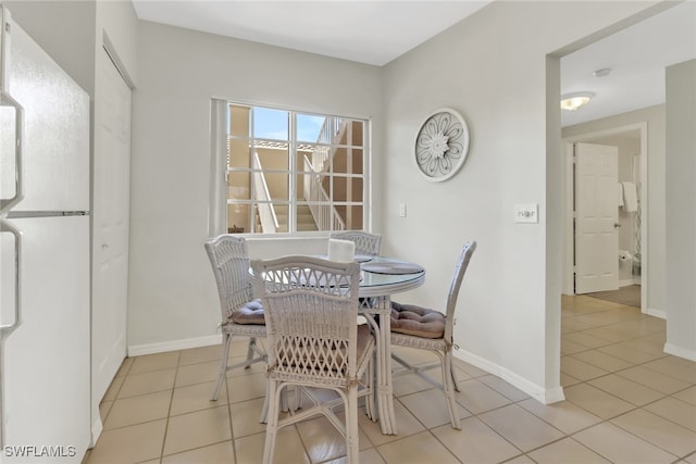 view of tiled dining room