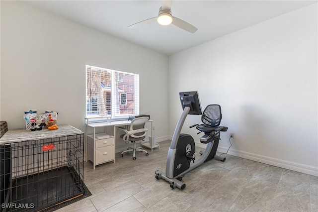 office with ceiling fan