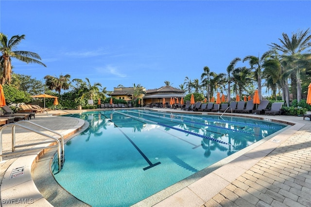 view of pool with a patio