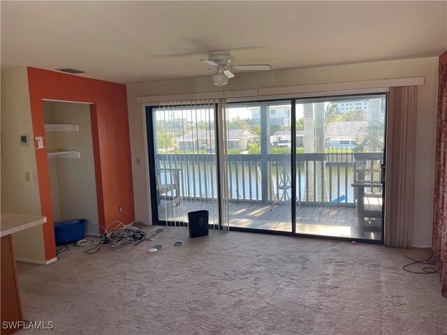 4861 Regal, Bonita Springs, FL 34134 - interior space with a water view, a wealth of natural light, and ceiling fan