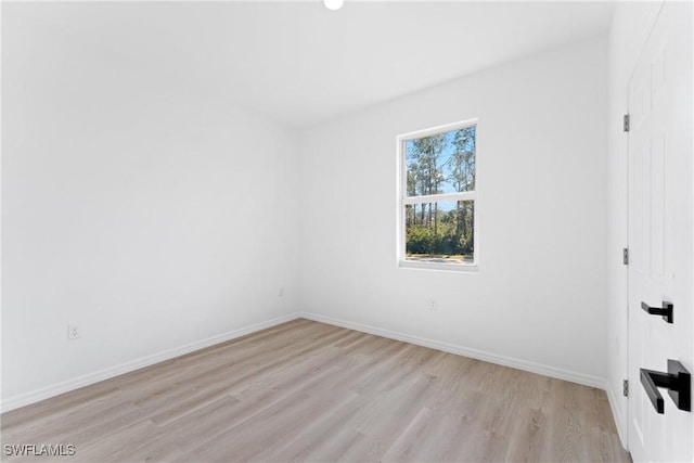 empty room featuring light hardwood / wood-style flooring