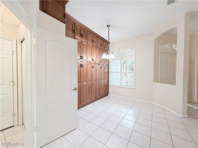 view of tiled empty room