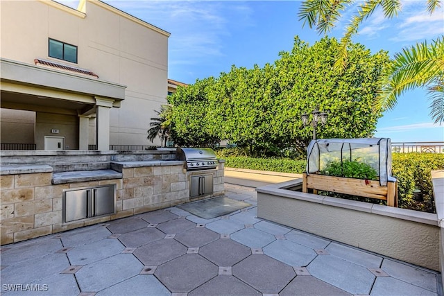 view of patio / terrace with area for grilling