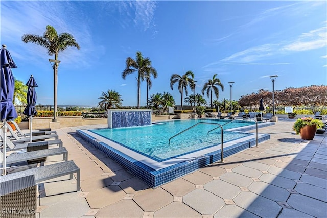 pool featuring a patio