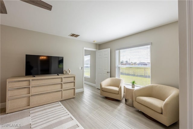 interior space featuring light hardwood / wood-style floors