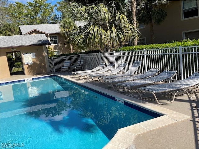 view of pool with a patio