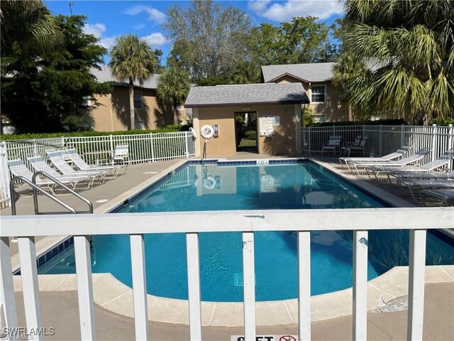 view of pool with a patio