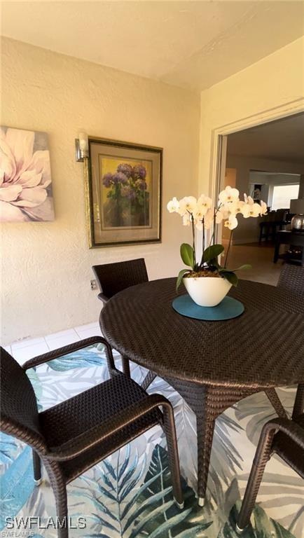 view of dining area