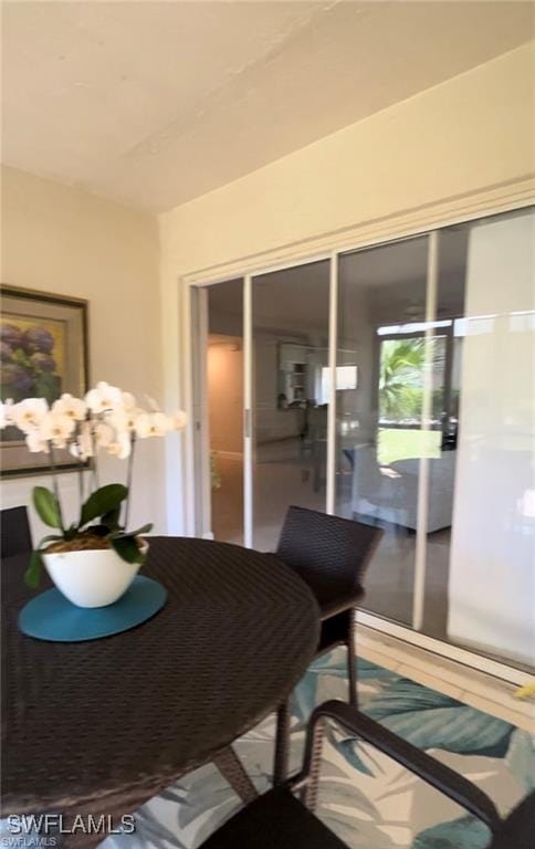 view of dining area