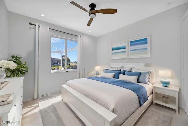 bedroom with ceiling fan