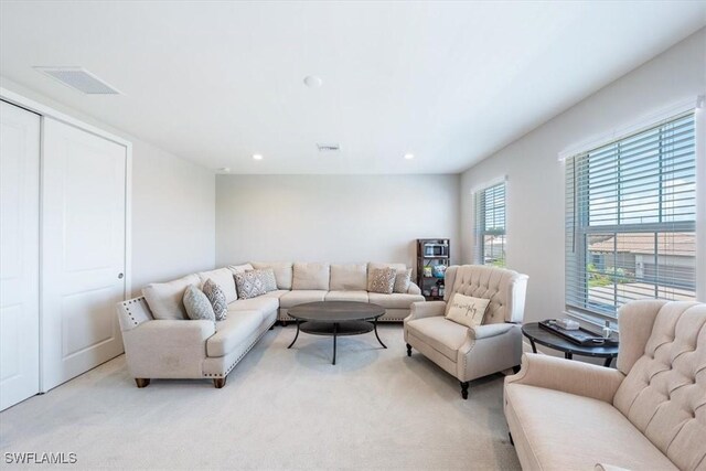 view of carpeted living room