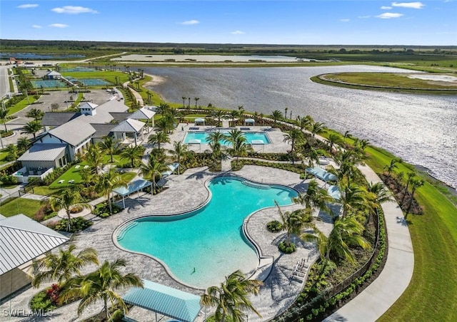 4016 Pegasus Way, Naples, FL 34120 - community pool featuring a water view